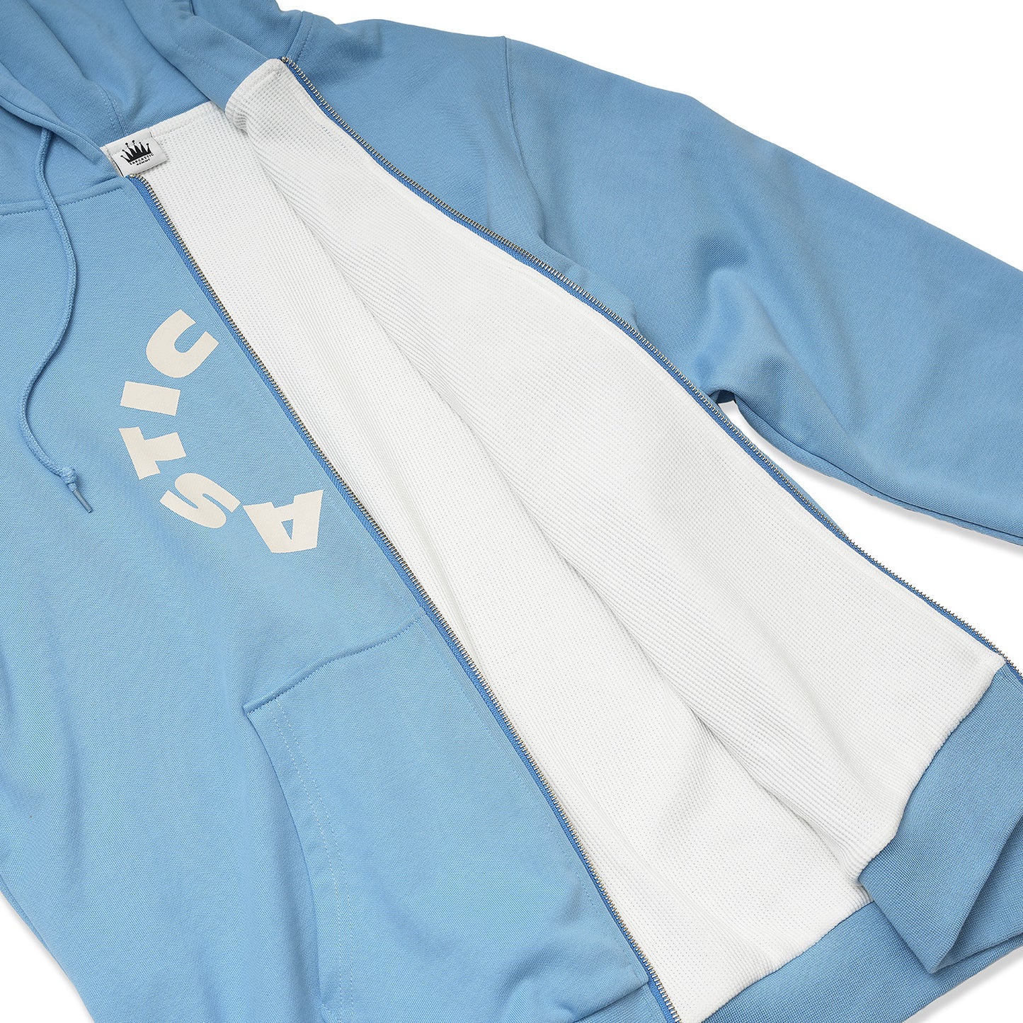 CIRCLE LINED HOOD ZIP(LT.BLUE)