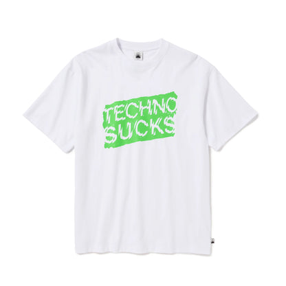 Techno Sucks Short Sleeve Tee (WHITE)