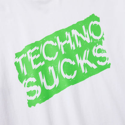 Techno Sucks Short Sleeve Tee (WHITE)