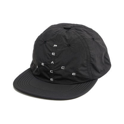 SOFT BRIM 6 PANEL CAP (BIG PEACE) BLACK