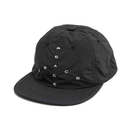 SOFT BRIM 6 PANEL CAP (BIG PEACE) BLACK