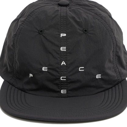 SOFT BRIM 6 PANEL CAP (BIG PEACE) BLACK