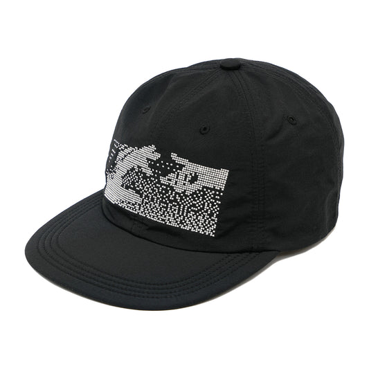 SOFT BRIM 6 PANEL CAP (KEEP IN TOUCH) BLACK