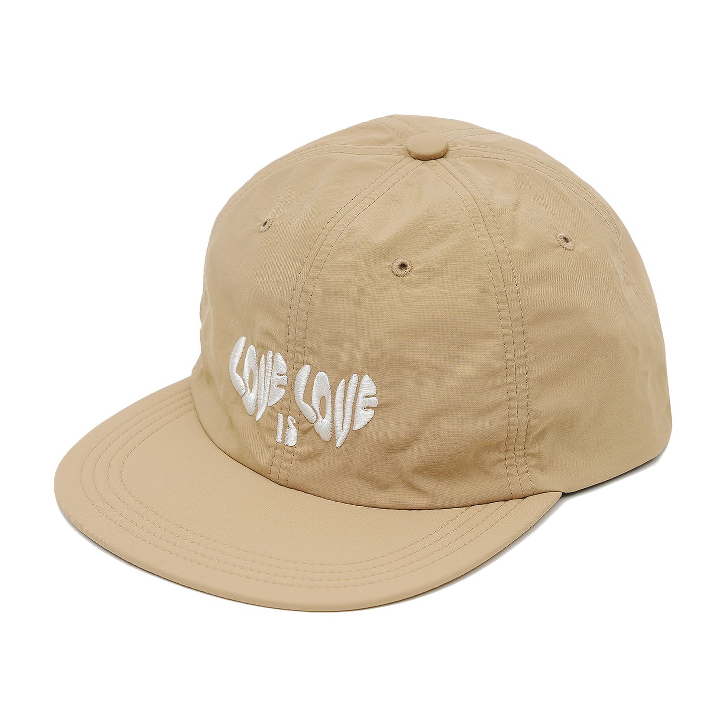 SOFT BRIM 6 PANEL CAP (LOVE) KHAKI