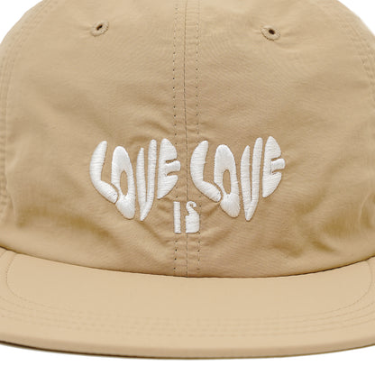 SOFT BRIM 6 PANEL CAP (LOVE) KHAKI