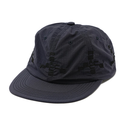 SOFT BRIM 6 PANEL CAP (MORE PEACE) NAVY (BLACK EMB)