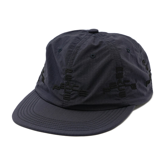 SOFT BRIM 6 PANEL CAP (MORE PEACE) NAVY (BLACK EMB)