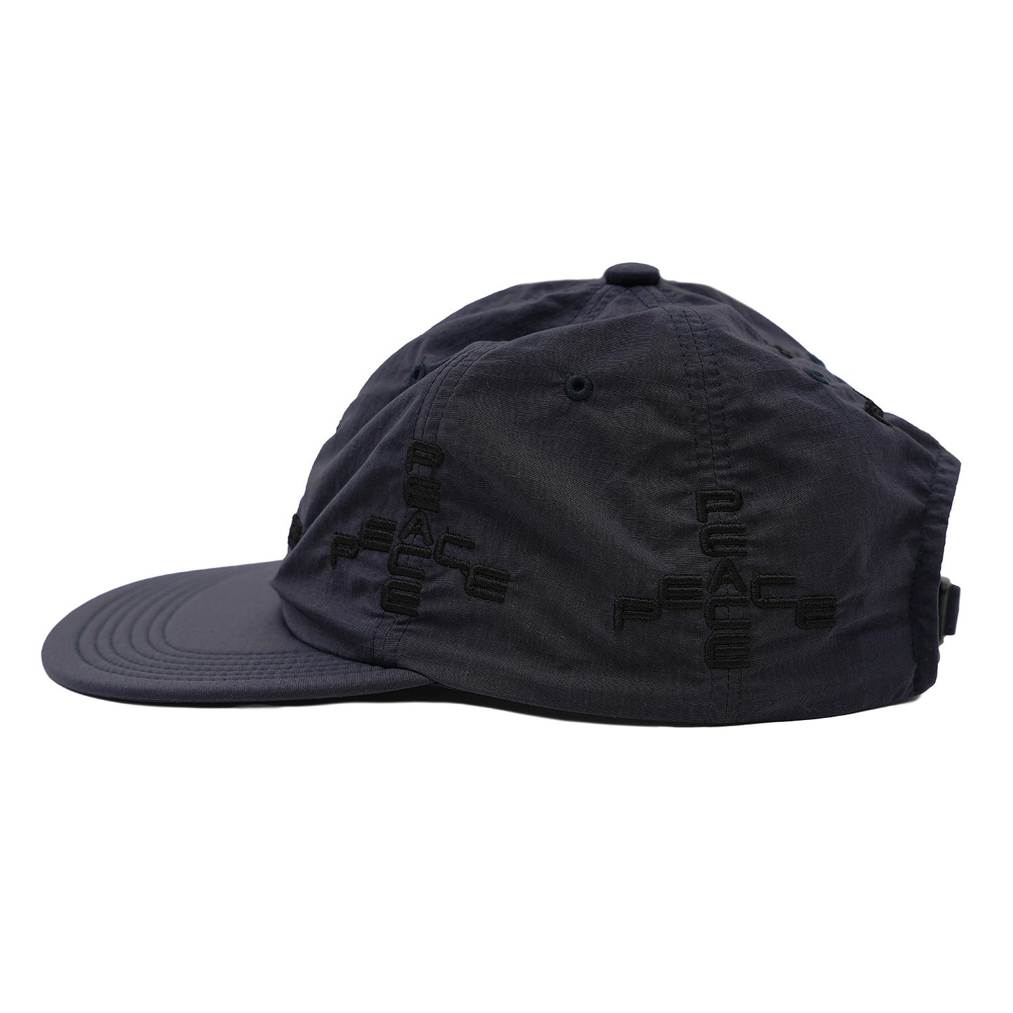 SOFT BRIM 6 PANEL CAP (MORE PEACE) NAVY (BLACK EMB)