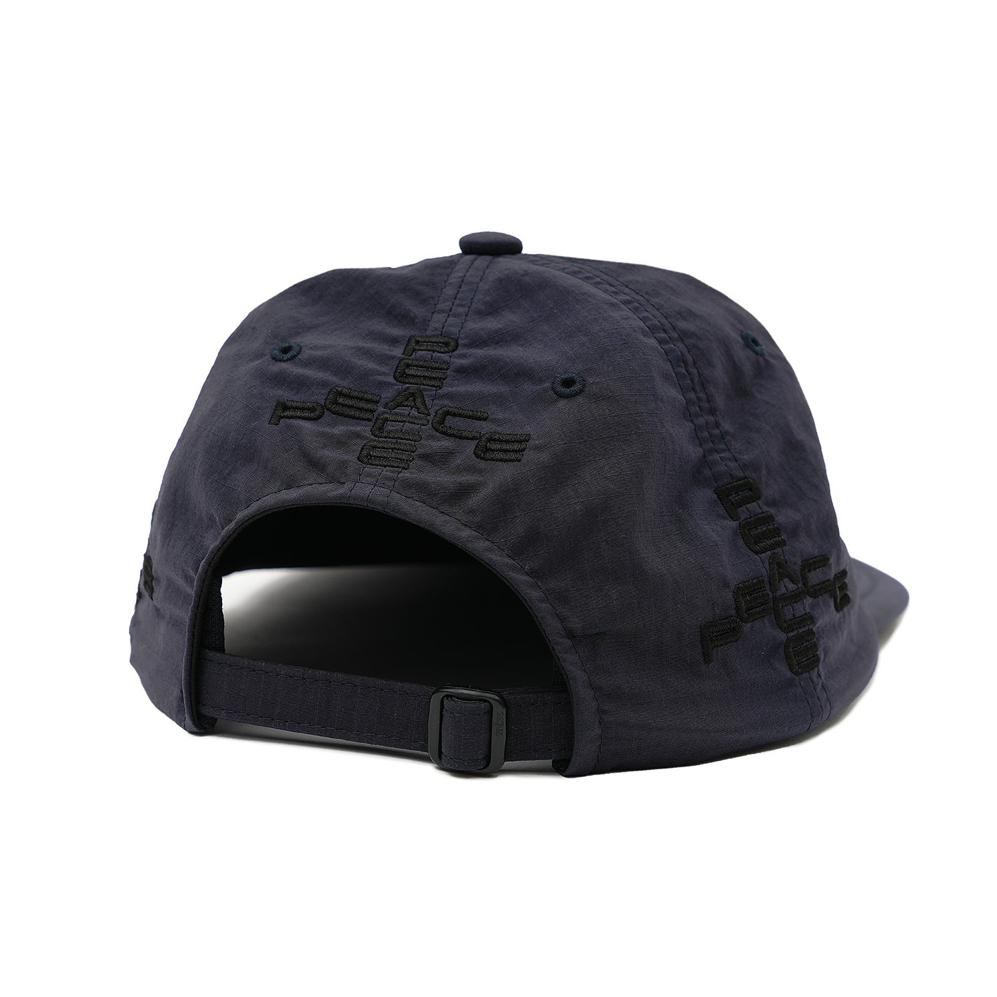 SOFT BRIM 6 PANEL CAP (MORE PEACE) NAVY (BLACK EMB)