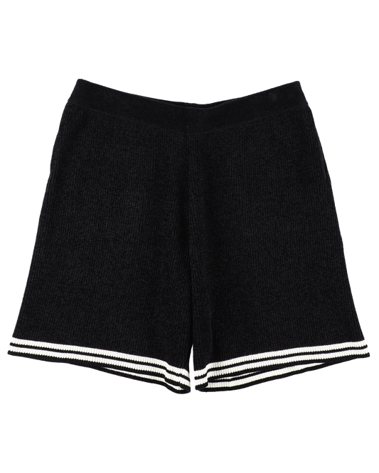 CORDY KNIT SHORTS (BLACK)