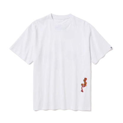 S/S PRINT TEE (BLOCKHEADS) WHITE