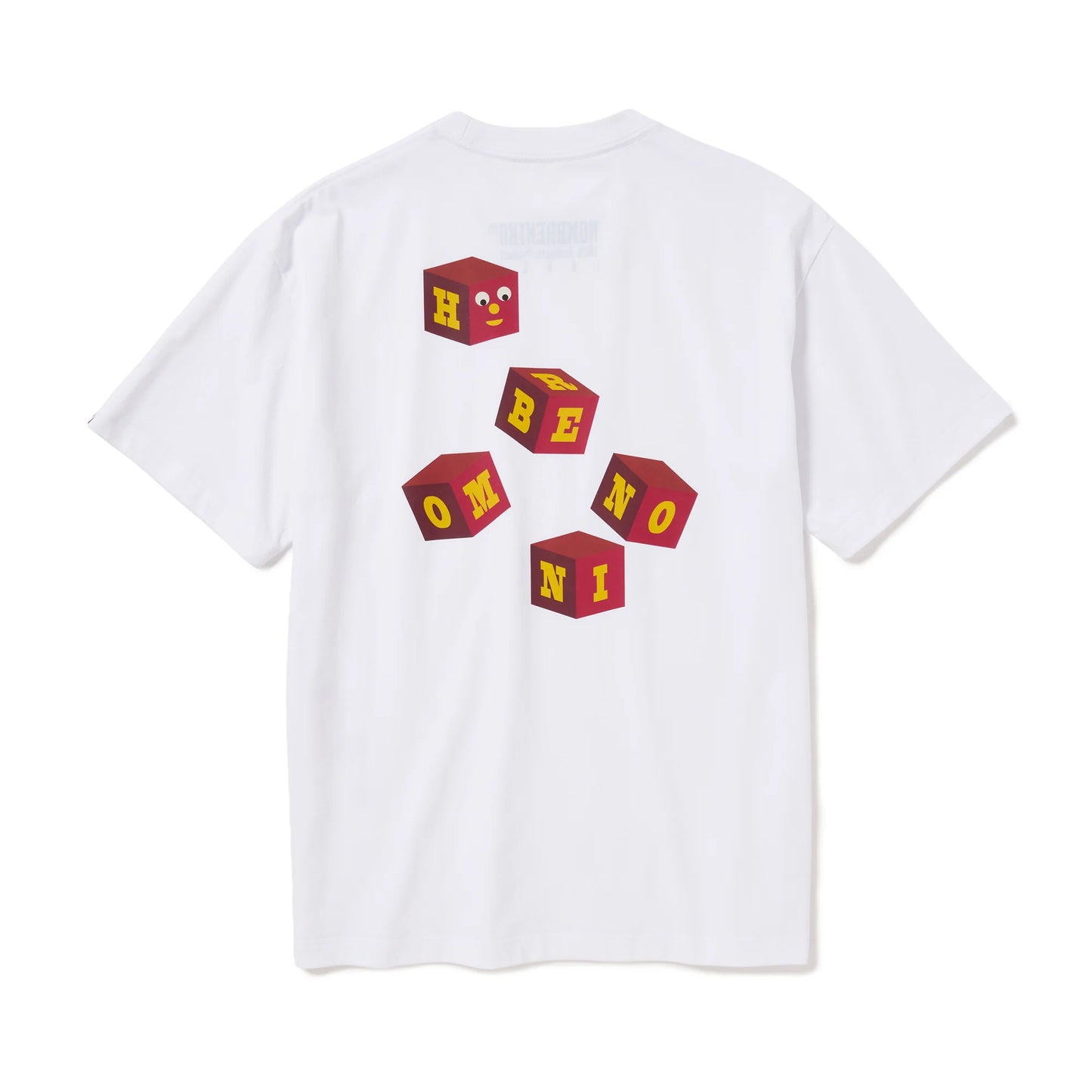 S/S PRINT TEE (BLOCKHEADS) WHITE
