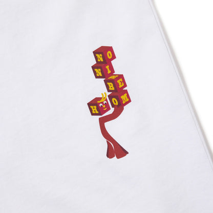 S/S PRINT TEE (BLOCKHEADS) WHITE