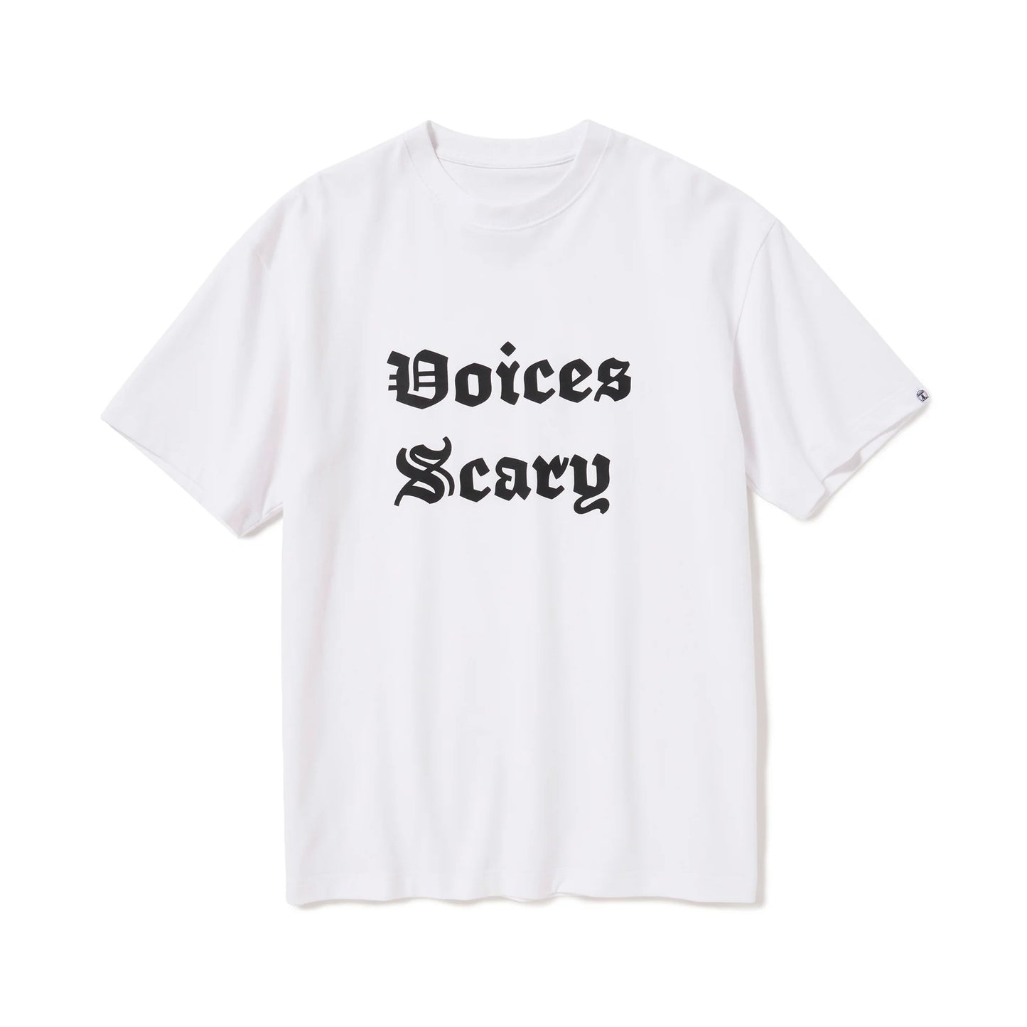 S/S PRINT TEE (VOICES SCARY) WHITE