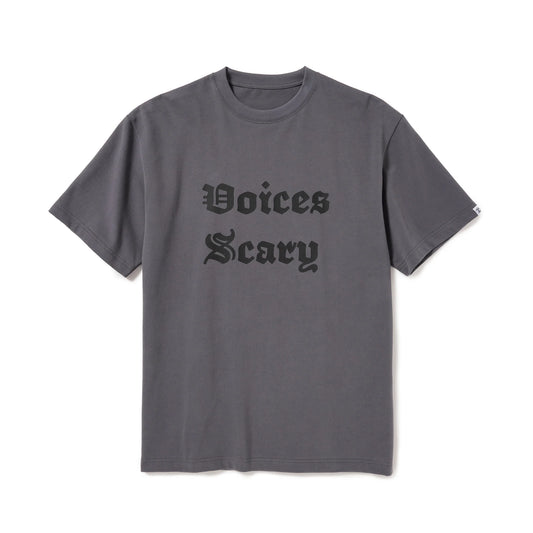 S/S PRINT TEE (VOICES SCARY) C.GRAY
