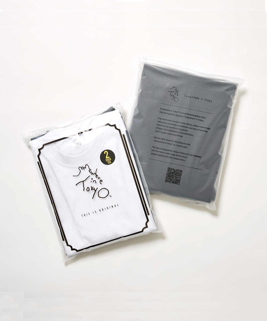 9.6oz 2P PACK TEE - WHITE & BLACK